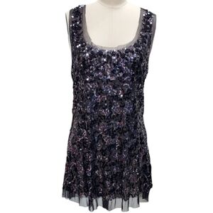 Wildcat sequined mesh top women's 1X black silver sheer sleeveless stretch
